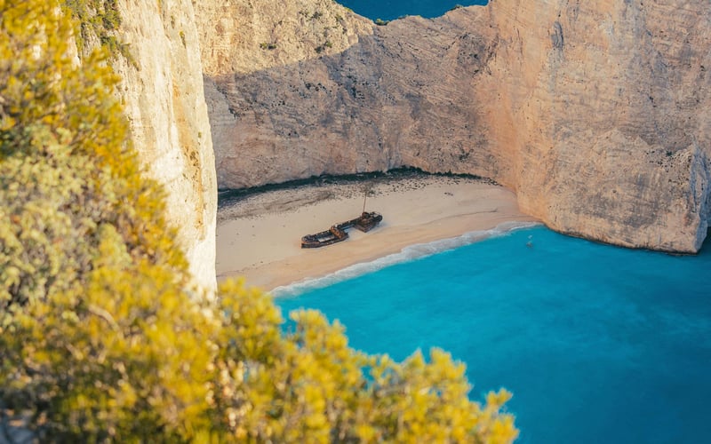 Shipwreck on Navagio Beach, Zakynthos, Greece