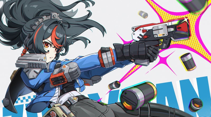 Zhu Yuan aiming a gun in Zenless Zone Zero