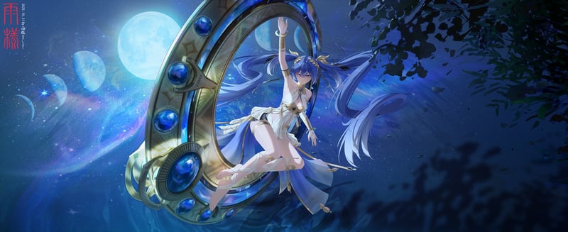 Iuno (Wuthering Waves) in a cosmic setting