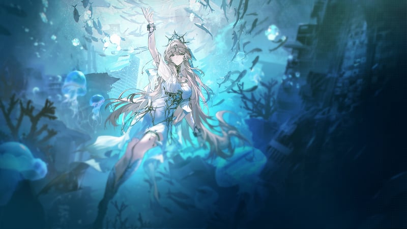 Bianca from Punishing: Gray Raven underwater with fish