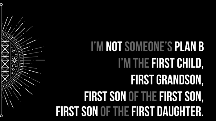 White and Grey Typography Quote on Black Background