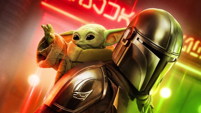 The Mandalorian and Grogu from Star Wars