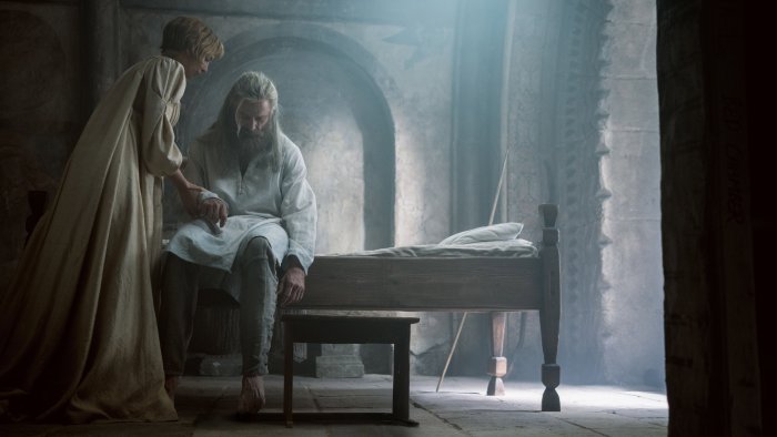 Hugh Jackman and Jodie Comer in The Death of Robin Hood