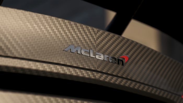 McLaren Logo on Carbon Fiber Surface