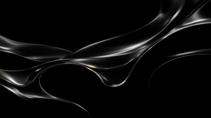 Abstract flowing liquid glass waves