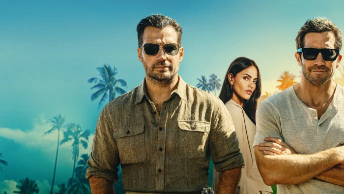 Henry Cavill, Eiza González, and Jake Gyllenhaal in In the Grey