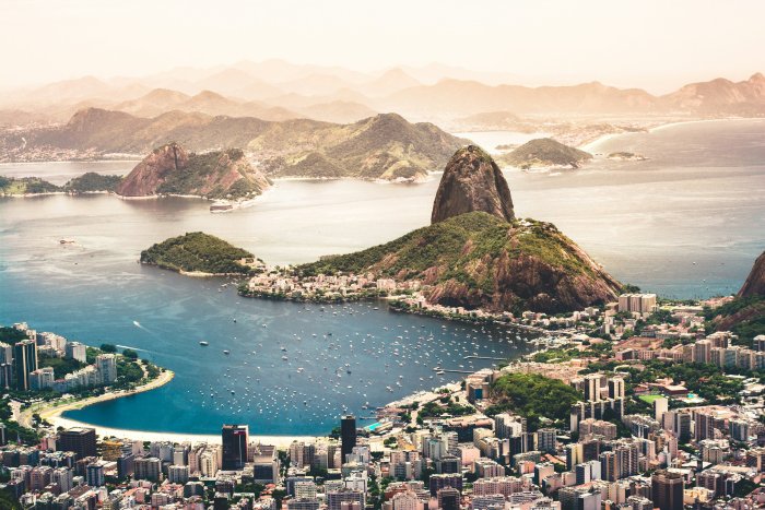 Aerial View of Rio de Janeiro and Sugarloaf Mountain