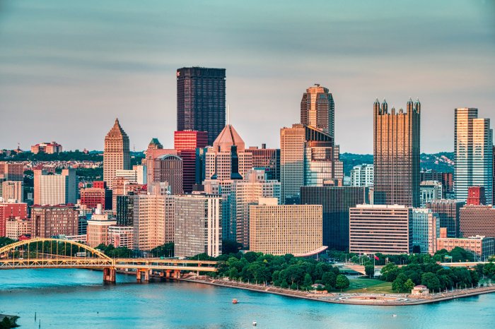 Skyline View of Downtown Pittsburgh Pennsylvania