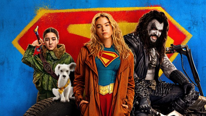 Supergirl, Lobo, Ruthye, and Krypto in Supergirl