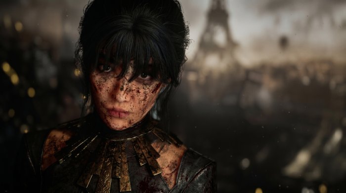 Character with blood on her face from Project M