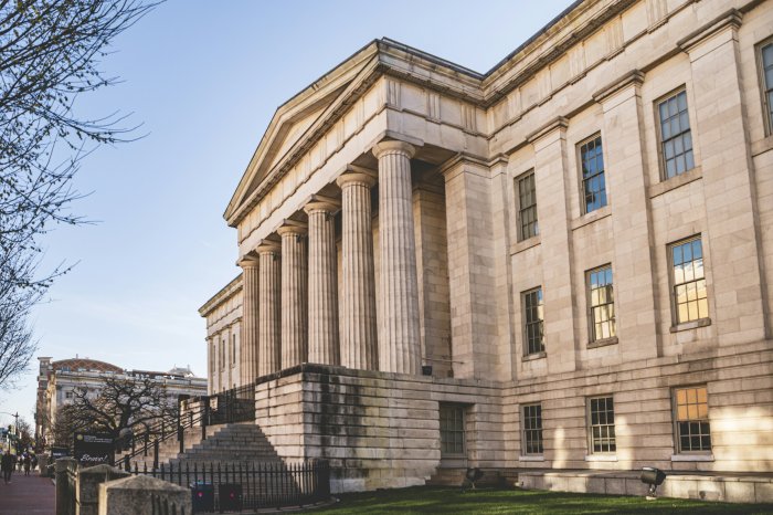 Neoclassical Building with Large Stone Pillars