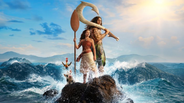 Live-action Moana and Maui in Disney's Moana