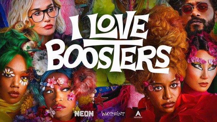 Cast poster for the movie I Love Boosters