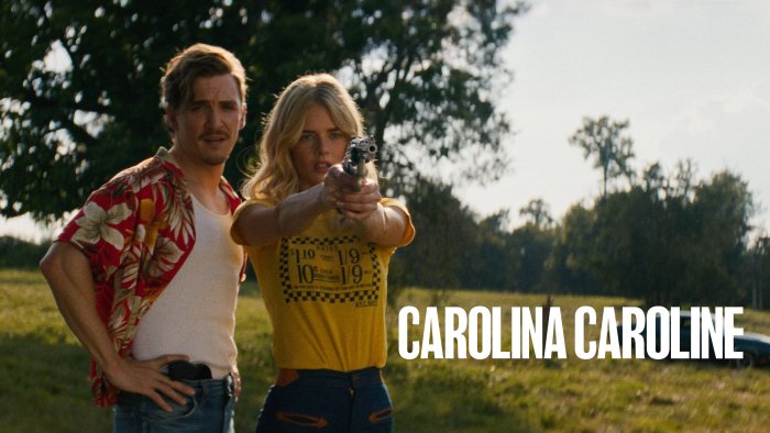 Samara Weaving and Kyle Gallner in Carolina Caroline