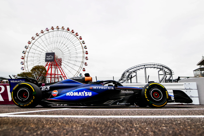 Alex Albon Williams F1 Car at Suzuka Circuit