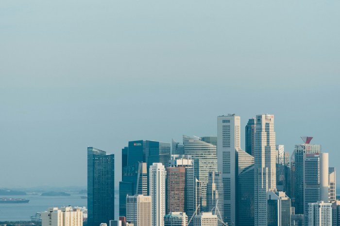 Modern Skyscrapers in the Singapore Downtown Core