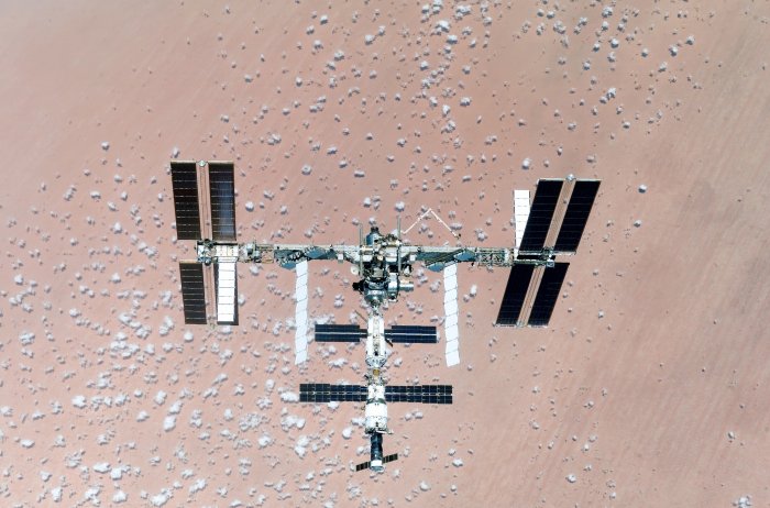 The International Space Station Over Earth