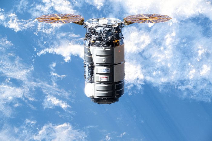 Northrop Grumman Cygnus Spacecraft in Orbit Above Earth