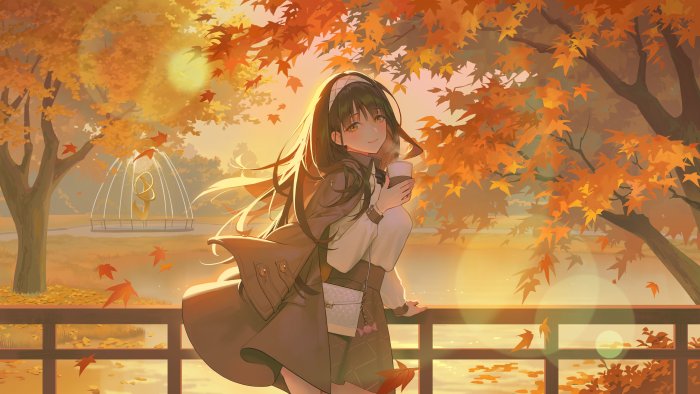 Yor Forger from Spy x Family in Autumn Park