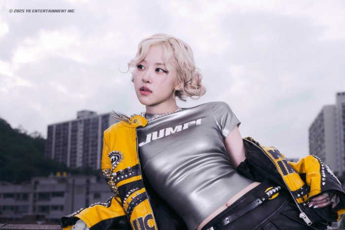 Asa of BABYMONSTER in Yellow Studded Jacket