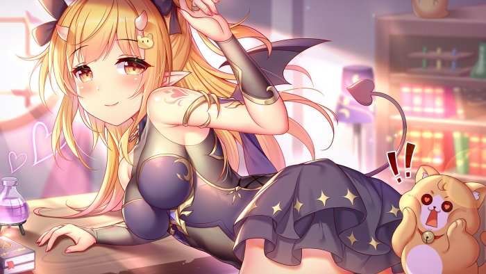 Blonde succubus girl in Sakura Hime 6