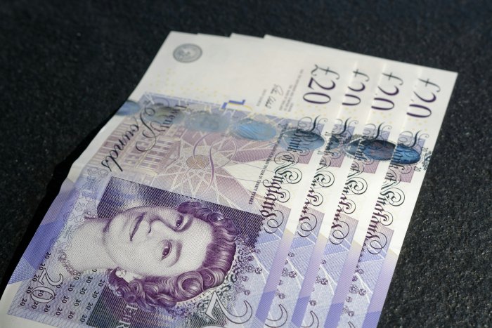 Four Twenty Pound Bank of England Notes