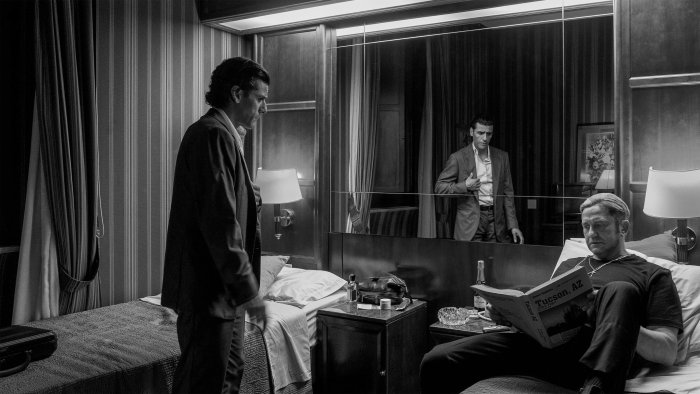 Oscar Isaac and Gerard Butler in In the Hand of Dante