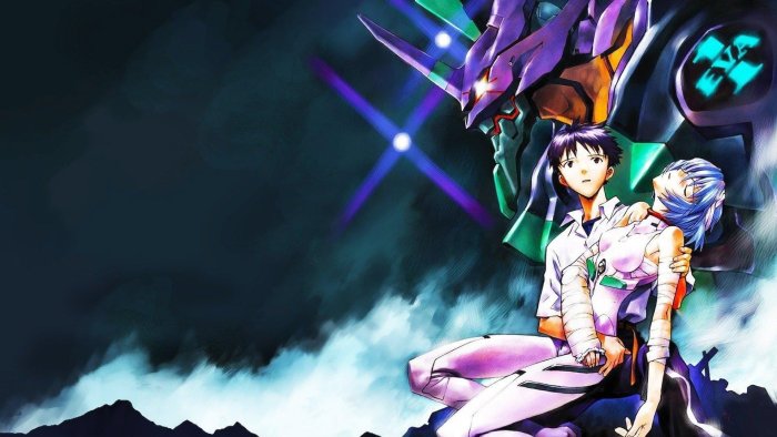 Shinji Ikari and Rei Ayanami in Neon Genesis Evangelion