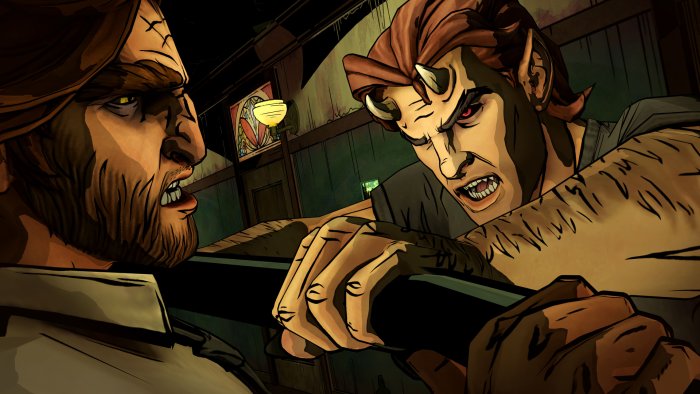 Bigby Wolf and Gren in The Wolf Among Us