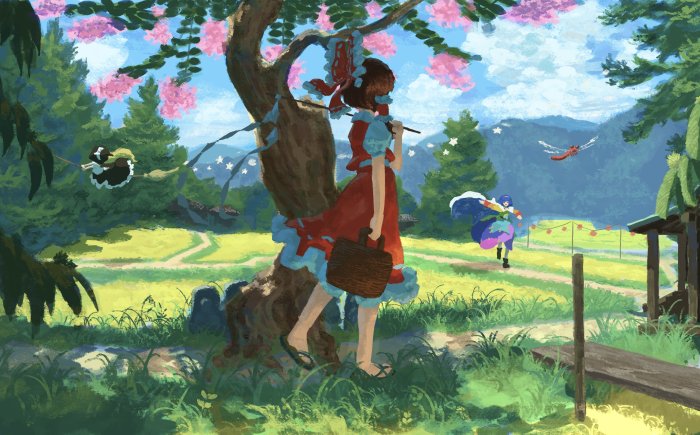 Reimu Hakurei and Marisa Kirisame from Touhou Project