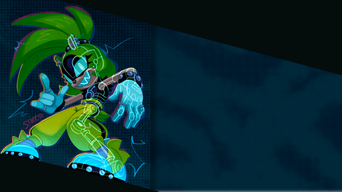 Surge the Tenrec with Holographic Scan from Sonic the Hedgehog