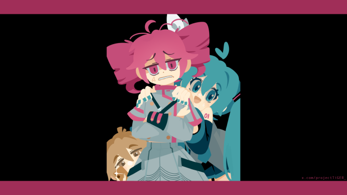 Kasane Teto and Hatsune Miku by projectTiGER