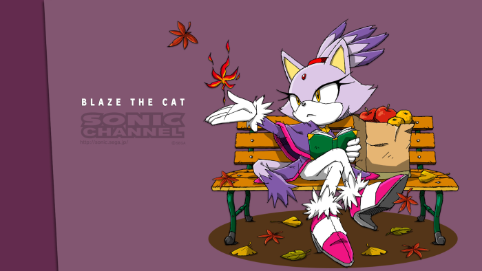 Blaze the Cat from Sonic the Hedgehog in Autumn
