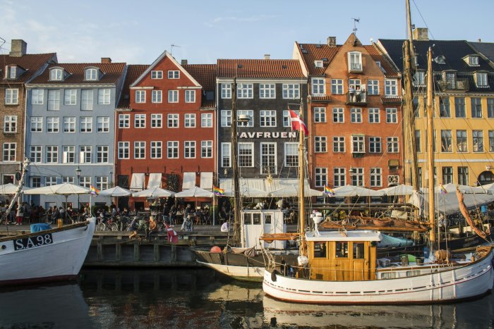 Nyhavn Canal and Colorful Townhouses in Copenhagen