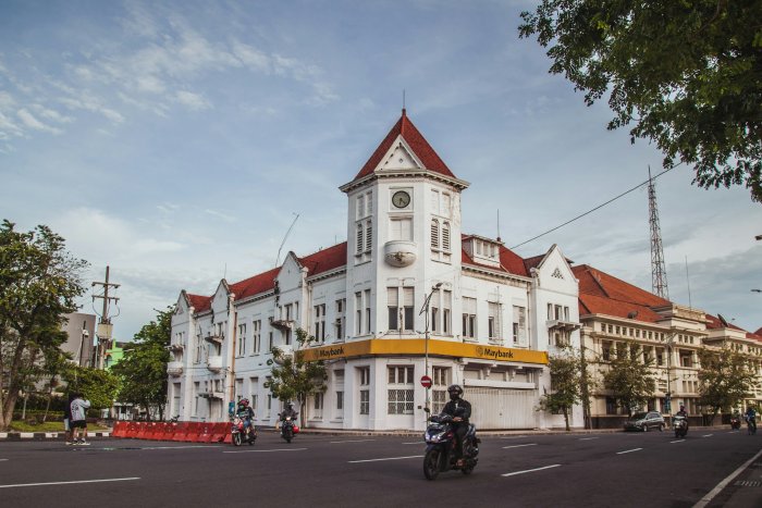Historic Maybank Building in Surabaya Indonesia