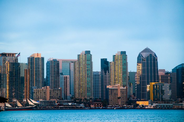 San Diego Skyline and Waterfront with Sailboat
