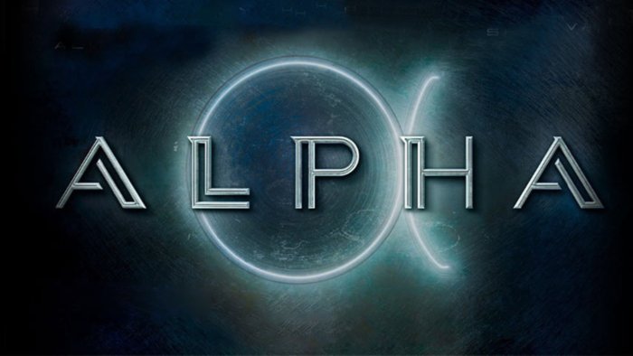Title logo for the movie Alpha