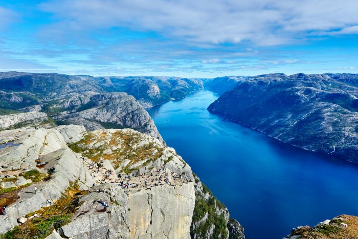 Pulpit Rock Overlooking Lysefjorden in Norway