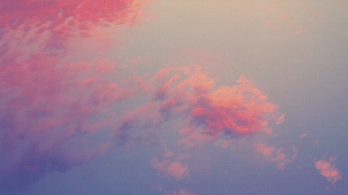 Soft Pink Clouds in a Pastel Blue Sky