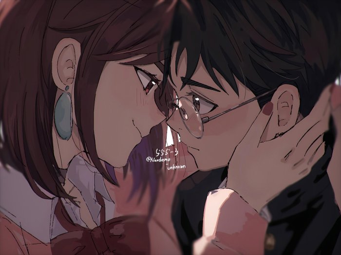 Momo Ayase and Ken Takakura from Dandadan
