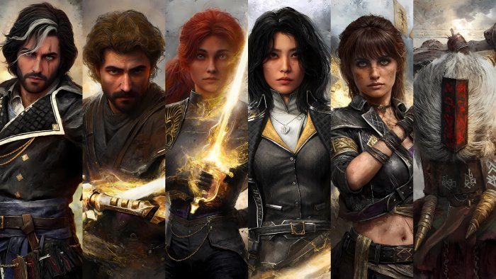 Character lineup from GreedFall 2 The Dying World