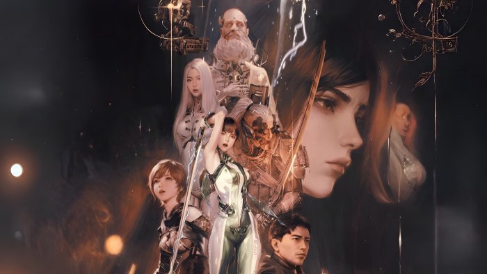 Eve and characters from Stellar Blade