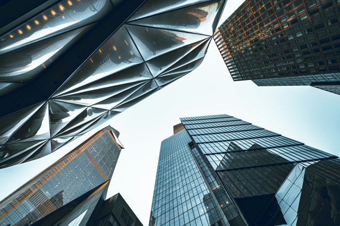 Skyscrapers and The Shed at Hudson Yards New York