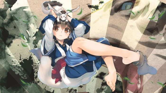 Aruruu from Utawarerumono with her pets