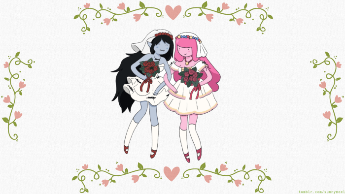 Marceline and Princess Bubblegum Wedding from Adventure Time