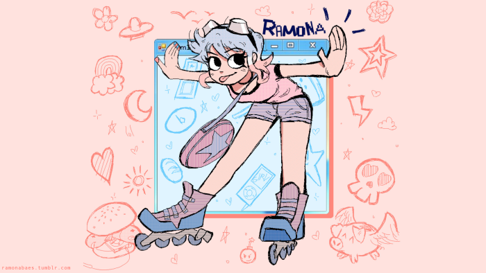 Ramona Flowers Roller Skating from Scott Pilgrim