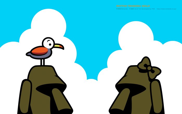 Moai Doo-Wop and Seagull from Rhythm Tengoku Gold