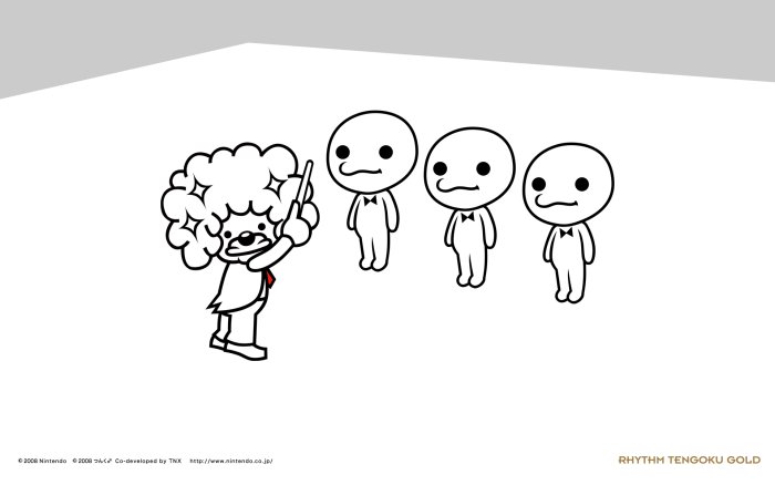 Chorus Kids and Conductor from Rhythm Tengoku Gold