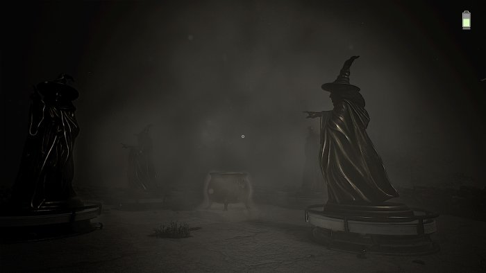 Witch Statues and Cauldron in Escape from Umbra