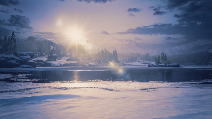 Frozen Lake Isabella in Red Dead Redemption 2